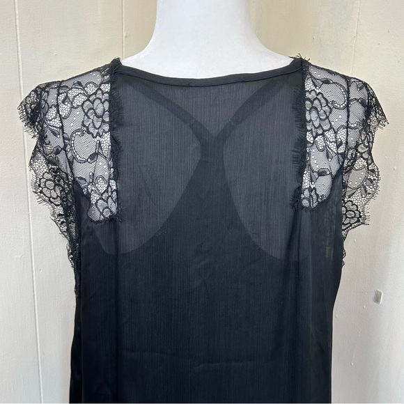 LOVE STITCH Basic Feminine Black Lace Camisole Top Size Small. - Picture 7 of 12